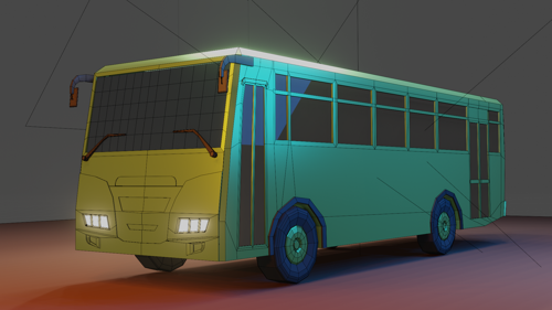 Low Poly Bus preview image